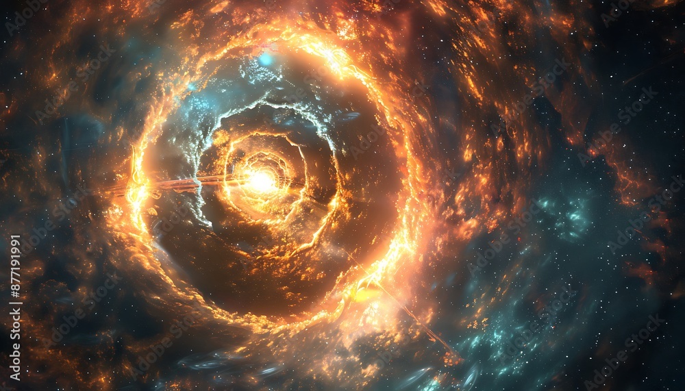 Cosmic Firestorm: A Stellar Nebula's Fiery Embrace Cosmic Firestorm: A Stellar Nebula's Fiery Embrace