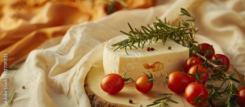 Cheese with rosemary and to...