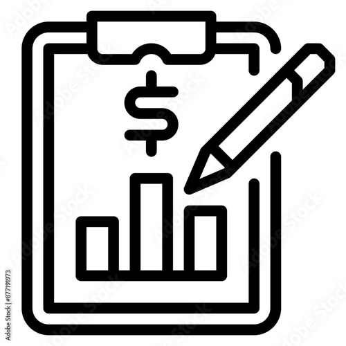 financial consultant outline icon