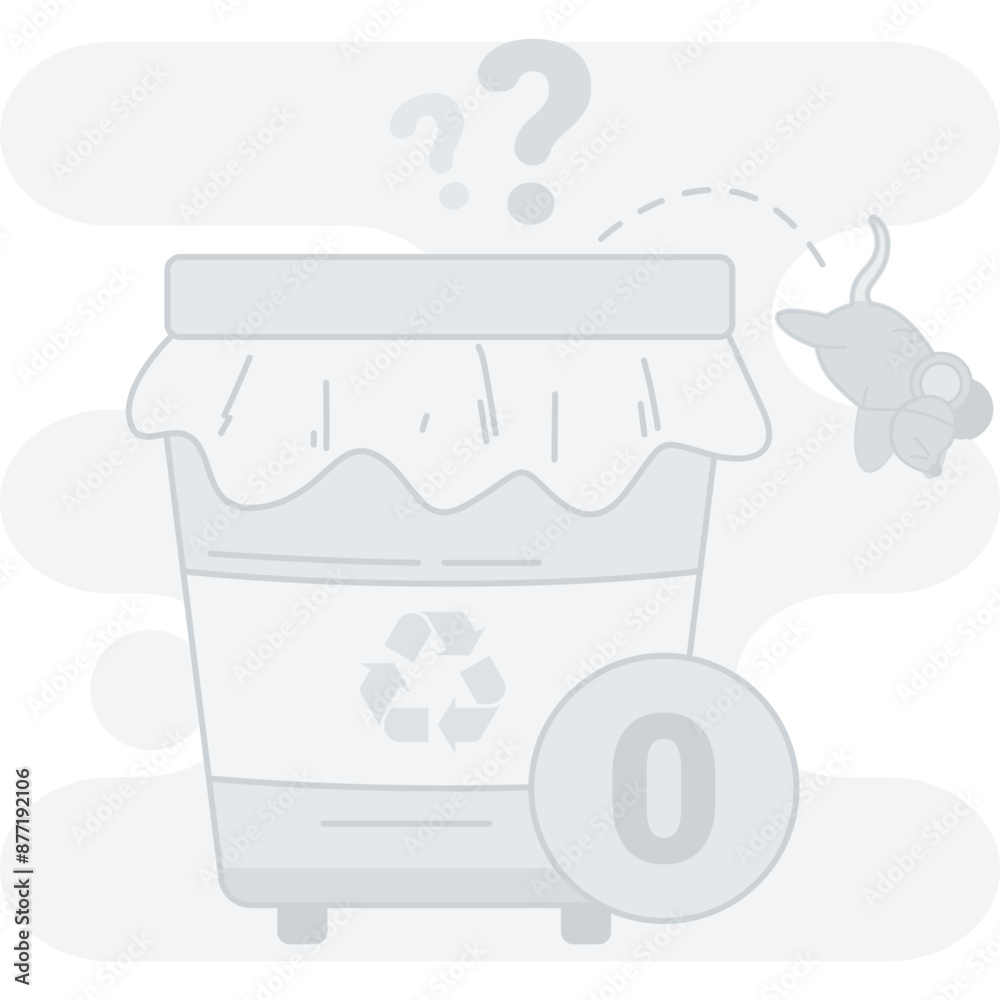 Empty trash illustration, perfect for user interface projects Empty trash illustration, perfect for user interface projects