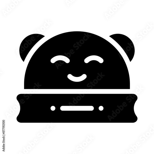 baby hat glyph icon