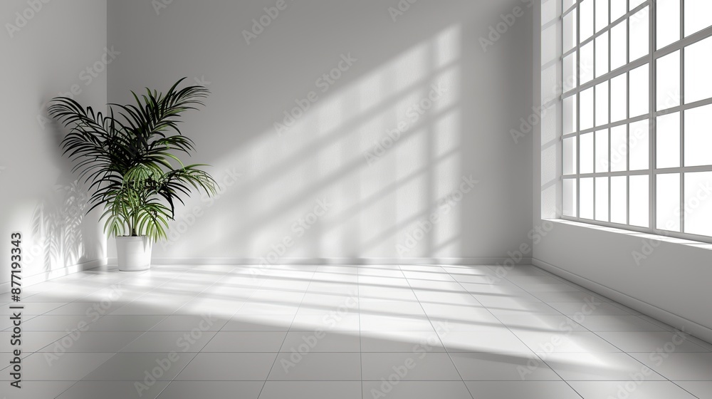 Minimalist Room with a Palm Tree Minimalist Room with a Palm Tree
