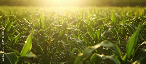 Lush greenery in a field of...