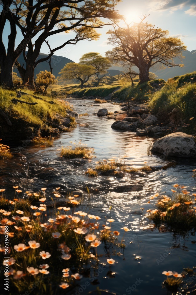 Surreal Spring a magic dance between the real and the imaginary in the spring la, generative IA Surreal Spring a magic dance between the real and the imaginary in the spring la, generative IA