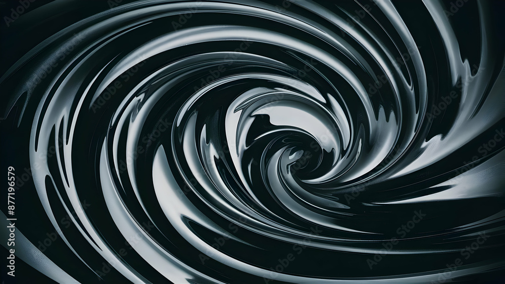 Obraz premium Photorealistic Black and White Swirl Background