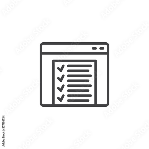 On Page SEO line icon