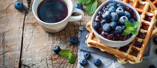 Blueberries in a jam with a...