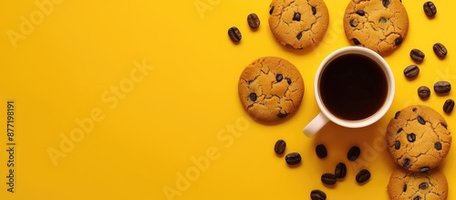 Top down view of coffee wit...