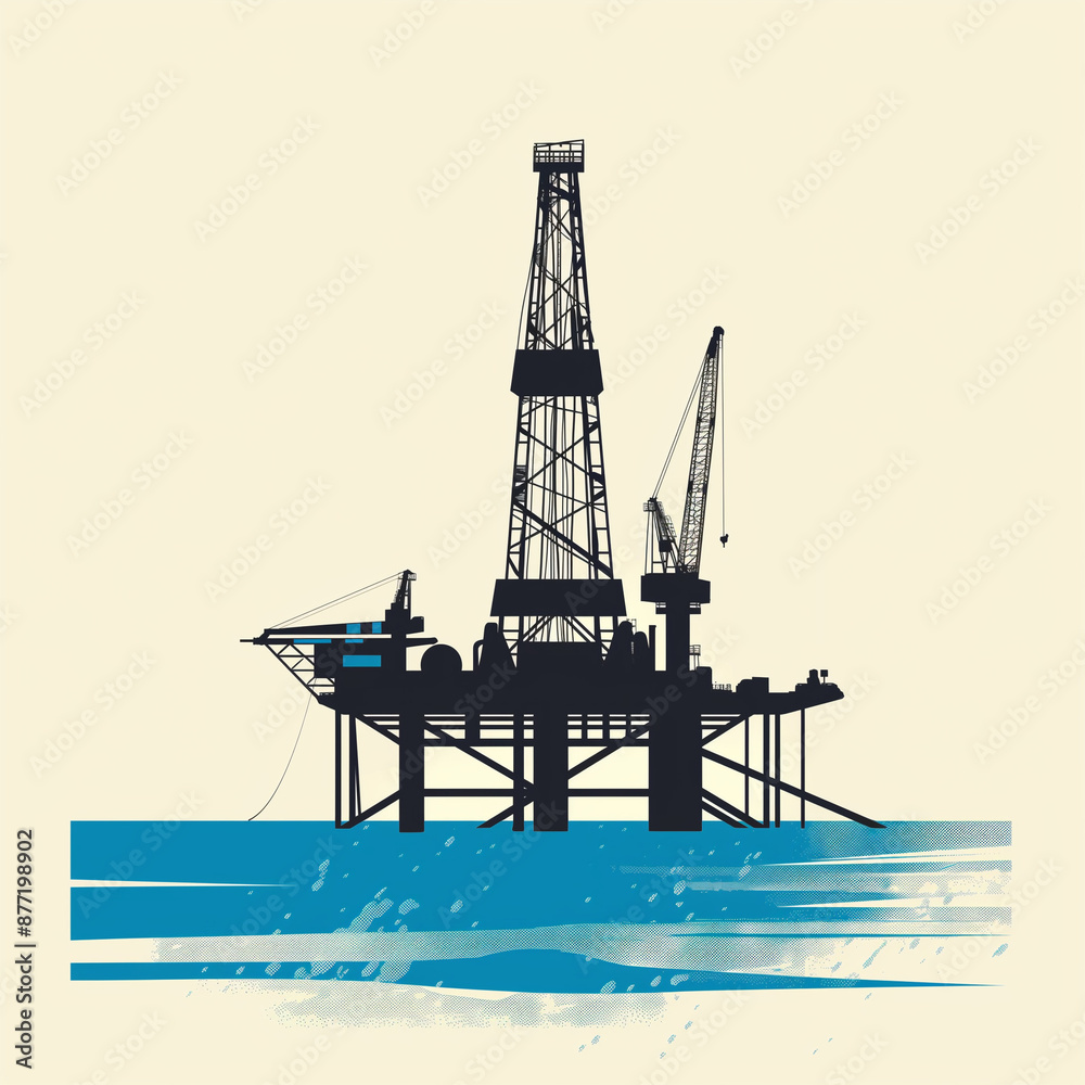 oil rig illustration oil rig illustration