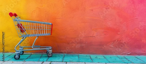 Shopping cart beside a colo...