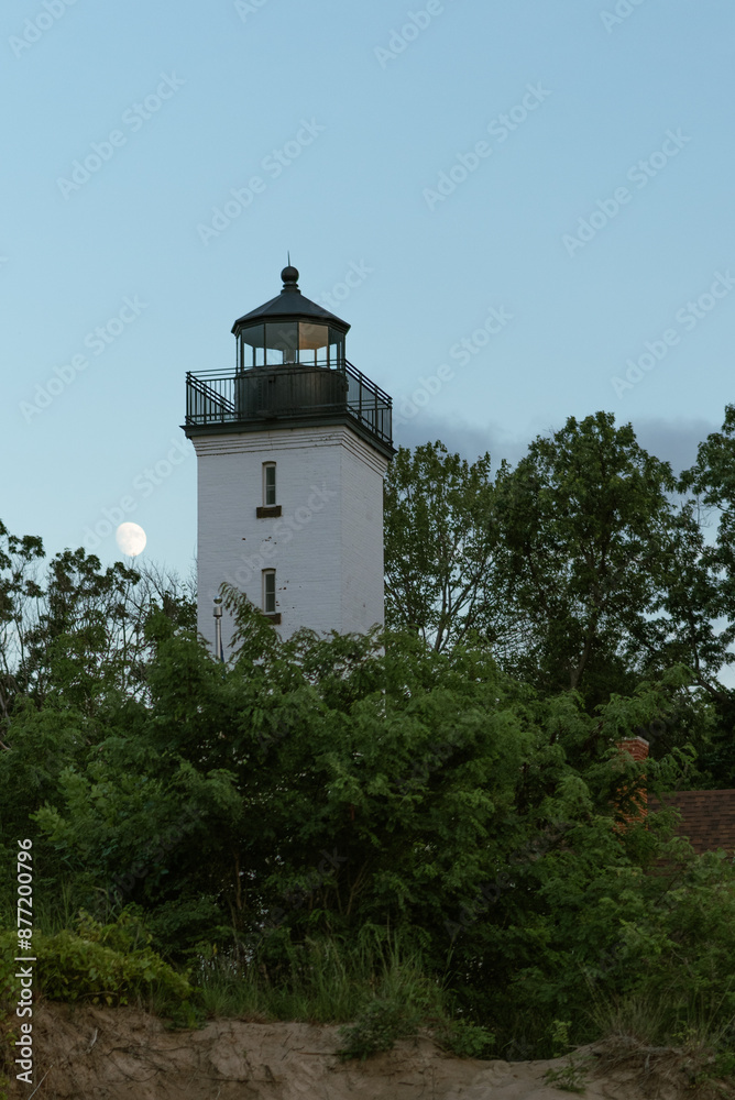 moon by lighthouse moon by lighthouse