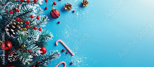Festive Christmas card on a...