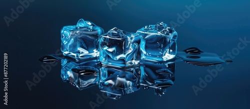 The striking blue ice cubes...