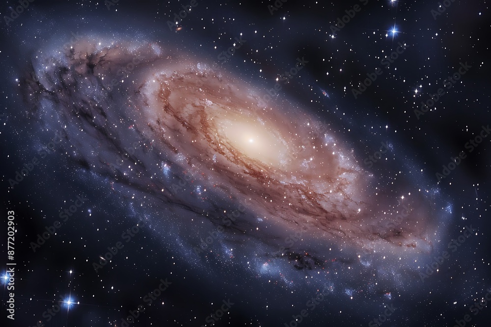 Fototapeta premium Spiral Galaxy NGC 253 in the Sculptor Constellation