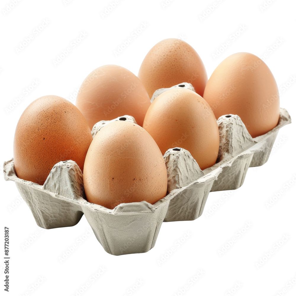 Fresh brown eggs in a cardboard carton, representing organic farm produce. Ideal for culinary, food, and nutrition-related concepts. Fresh brown eggs in a cardboard carton, representing organic farm produce. Ideal for culinary, food, and nutrition-related concepts.