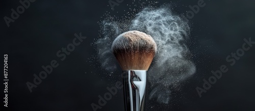 Makeup brush with white pow...