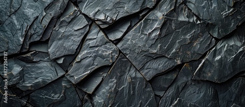 Background of dark stone wi...