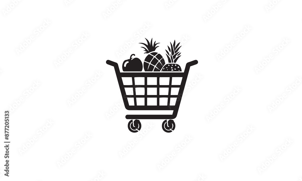 Supermarket black logo template design vector Supermarket black logo template design vector
