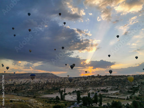 Sunrise Serenity Hot Air Balloons Over Cappadocia