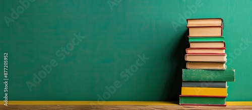 Vibrant books on a table wi...