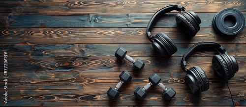 Top view photo of sports an...