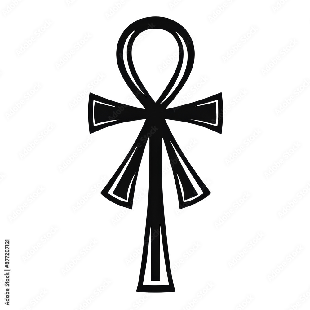 Simple black ankh symbol representing life, perfect for design projects, tattoo ideas, and cultural references. Simple black ankh symbol representing life, perfect for design projects, tattoo ideas, and cultural references.