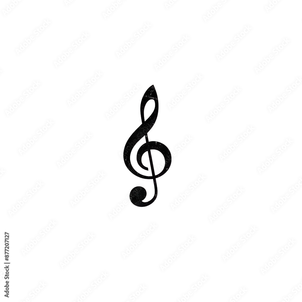 Simple black treble clef symbol on white background, representing music, melody, and musical notation. Ideal for music-related projects. Simple black treble clef symbol on white background, representing music, melody, and musical notation. Ideal for music-related projects.