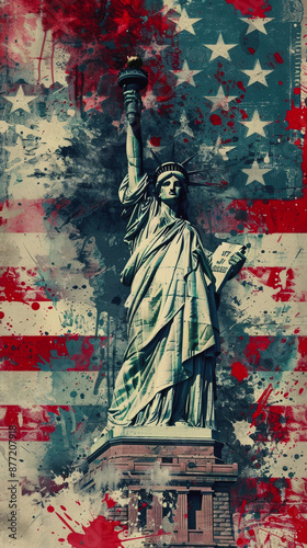 Wallpaper Mural USA Patriot's Day. The concept of National holidays, Flag Day, Veterans Day, Memorial Day, Independence Day, Patriot's Day Torontodigital.ca