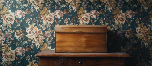 Wooden board with a box on ...