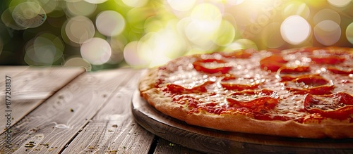 Pizza on a restaurant table...