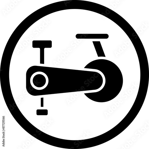 Exercise Bike Vector Glyph Black Icon
