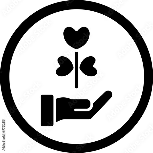 Give Vector Glyph Black Icon