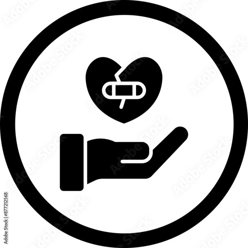 Forgiveness Vector Glyph Black Icon