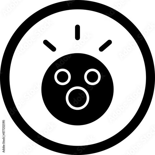 Awe Vector Glyph Black Icon