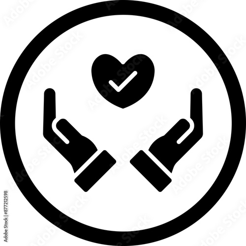 Acceptance Vector Glyph Black Icon