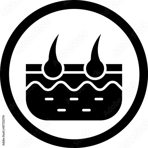 Hairy Vector Glyph Black Icon
