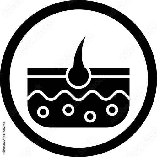 Hair Vector Glyph Black Icon
