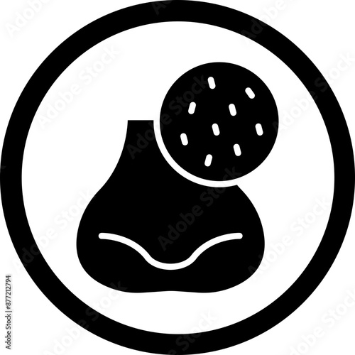Blackhead Vector Glyph Black Icon