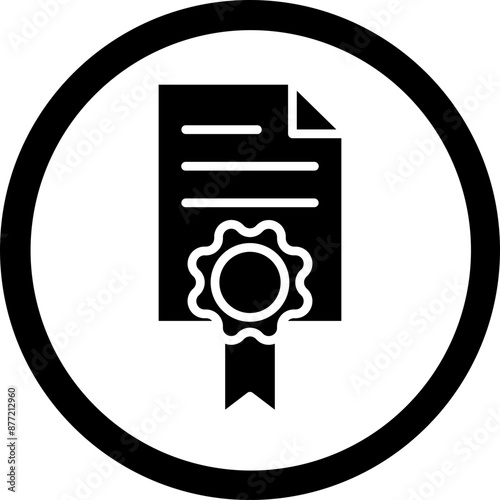 Licence Vector Glyph Black Icon