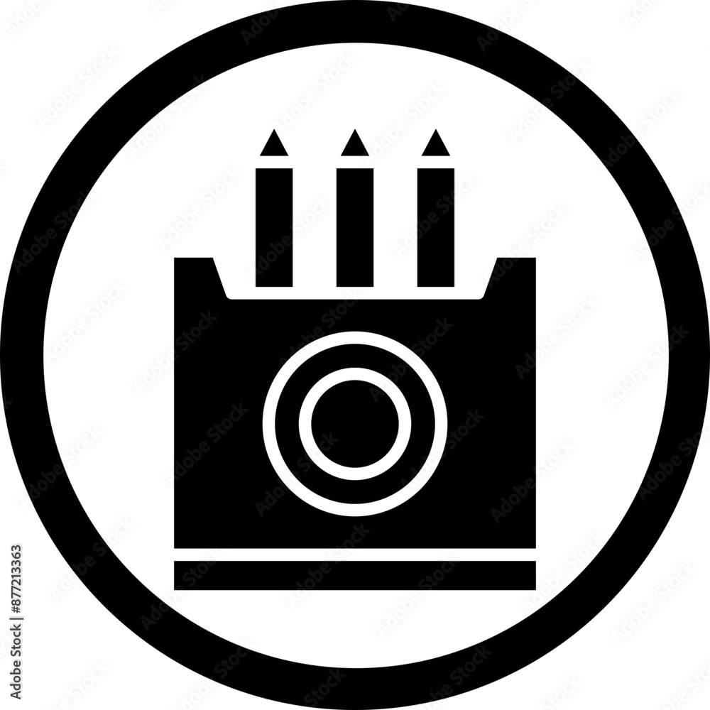 Crayon Vector Glyph Black Icon Crayon Vector Glyph Black Icon