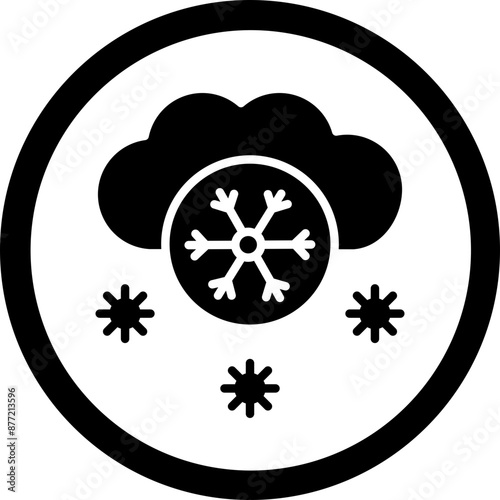 Snow Vector Glyph Black Icon