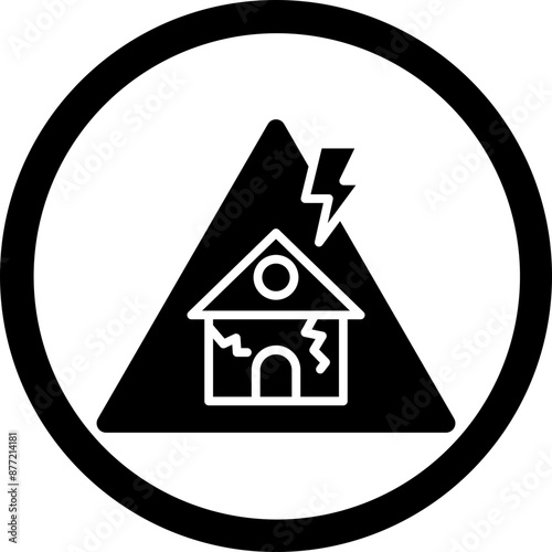 Warning Glyph Black Icon