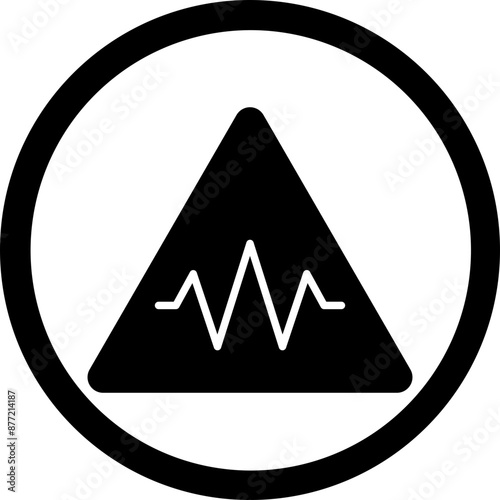 Seismology Glyph Black Icon