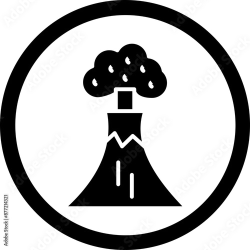 Eruption Glyph Black Icon