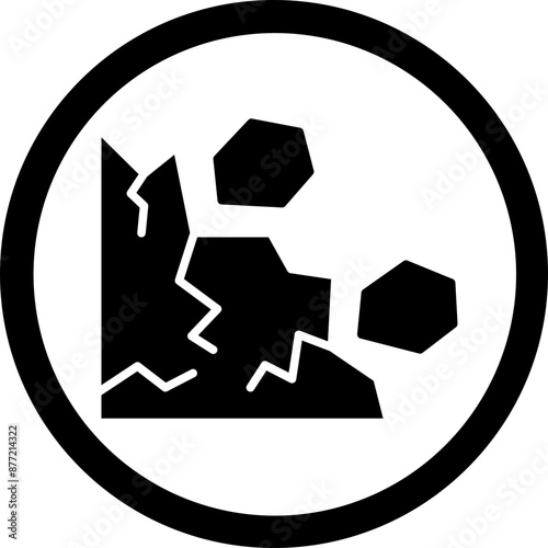 Avalanche Glyph Black Icon