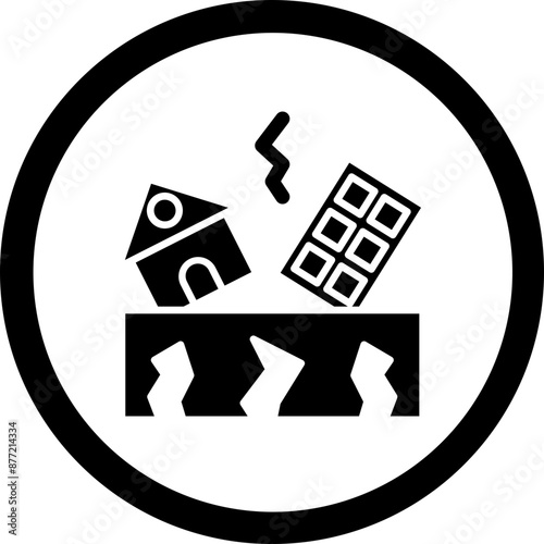 Crisis Glyph Black Icon