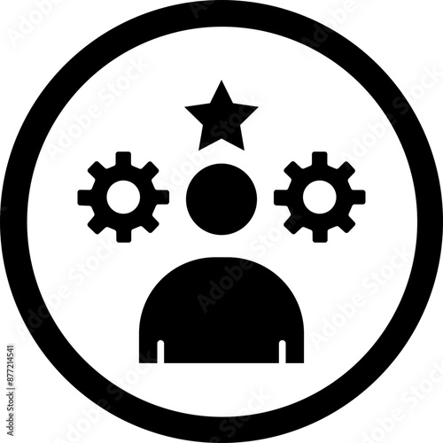 Successful Glyph Black Icon