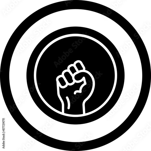 Black Lives Matter Glyph Black Icon