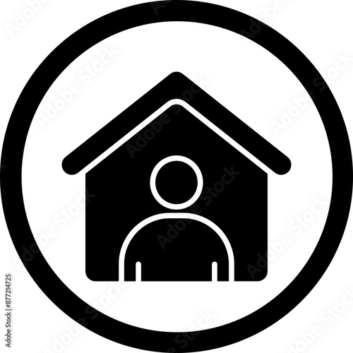 Refuge Glyph Black Icon