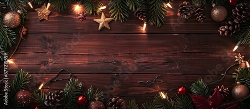 Top view Christmas backgrou...